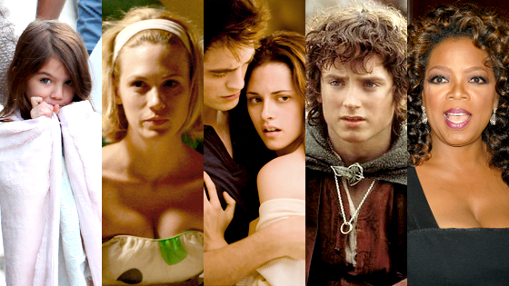 Suri Cruise, January Jones, Robert Pattinson, Kristen Stewart, Frodo Baggins, Oprah Winfrey Suri Cruise, January Jones, Robert Pattinson, Kristen Stewart, Frodo Baggins, Oprah Winfrey